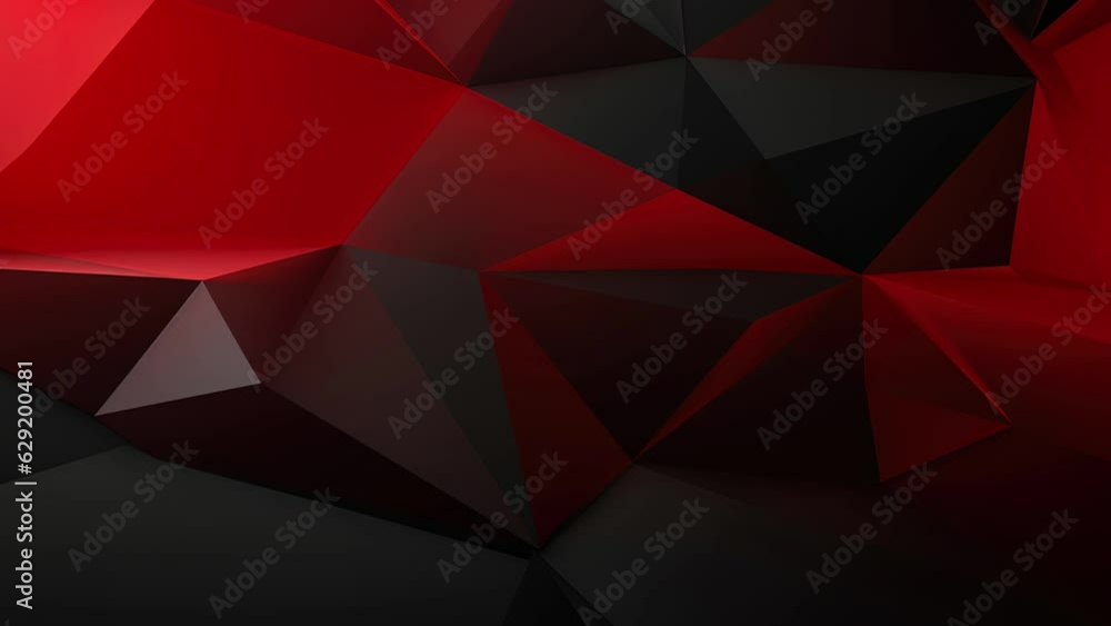 Abstract blue background 4k video backdrop with moving and rotating triangle shapes geometric forms