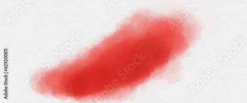 Red watercolor splash on paper background