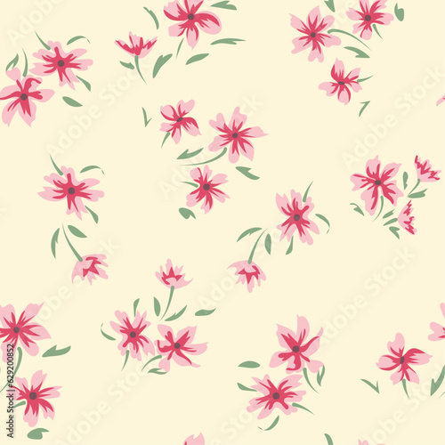 large flowers flat vector pattern