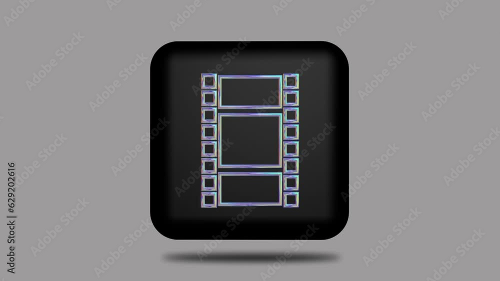 3d icon motion design. Symbol: Video film. video 3840x2160 px 3d icon motion design. Symbol: Video film. video 3840x2160 px