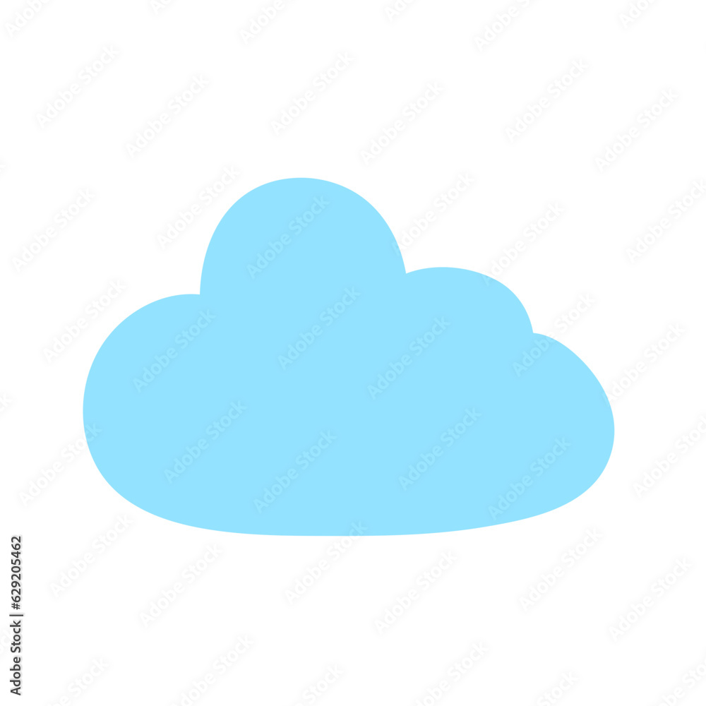 cartoon blue cloud in flat design cartoon blue cloud in flat design