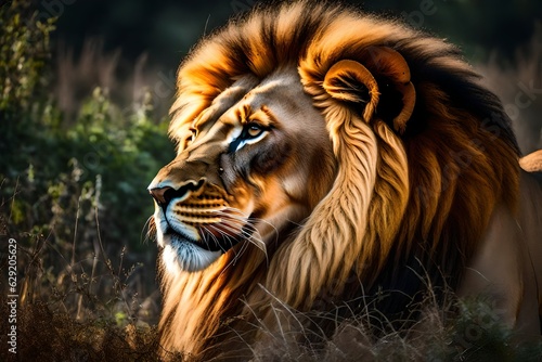 portrait of a lion generated by AI tool