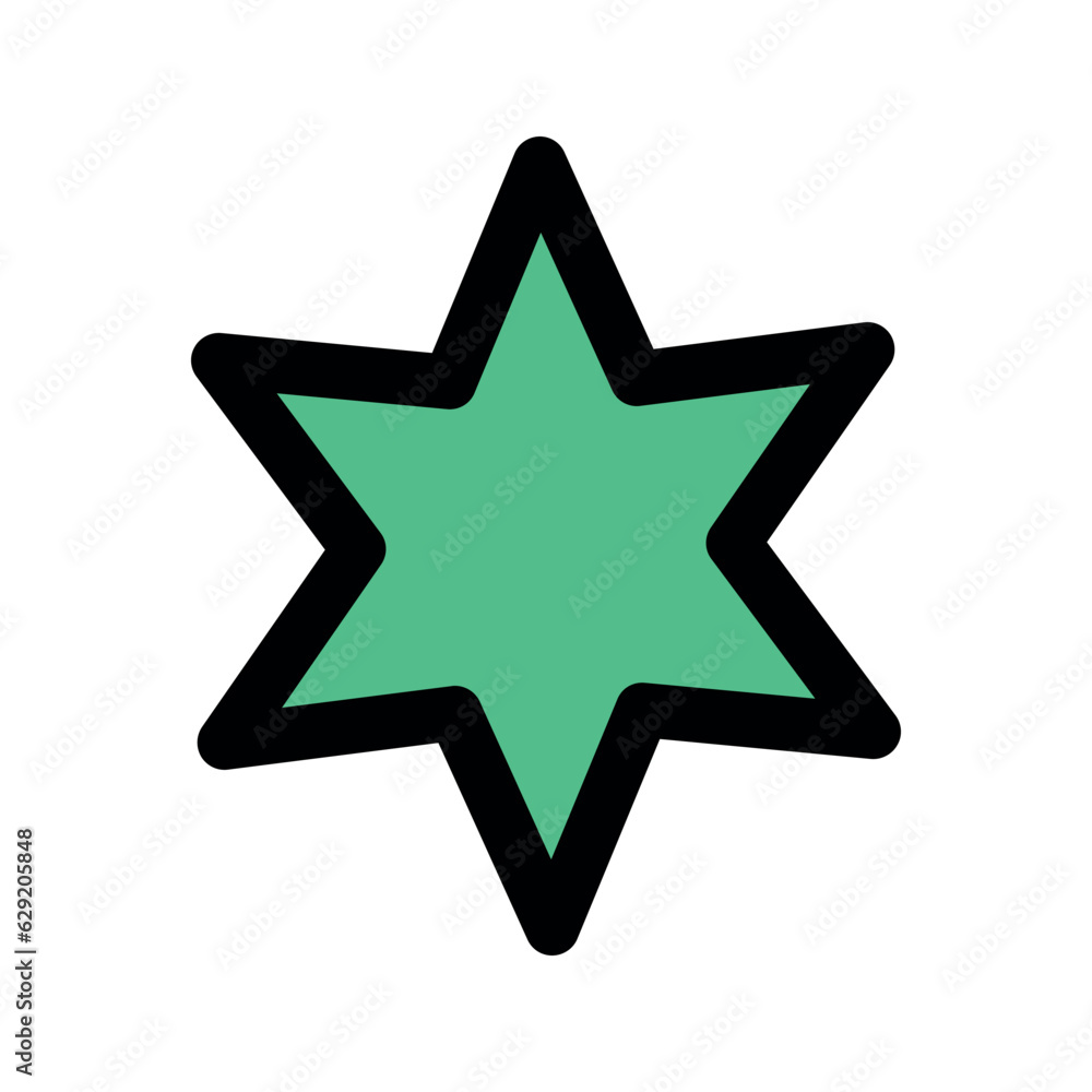 Illustration vector graphic icon of Star. Filled Line Style Icon. Shape Themed Icon. Vector illustration isolated on white background. Perfect for website or application design. Illustration vector graphic icon of Star. Filled Line Style Icon. Shape Themed Icon. Vector illustration isolated on white background. Perfect for website or application design.
