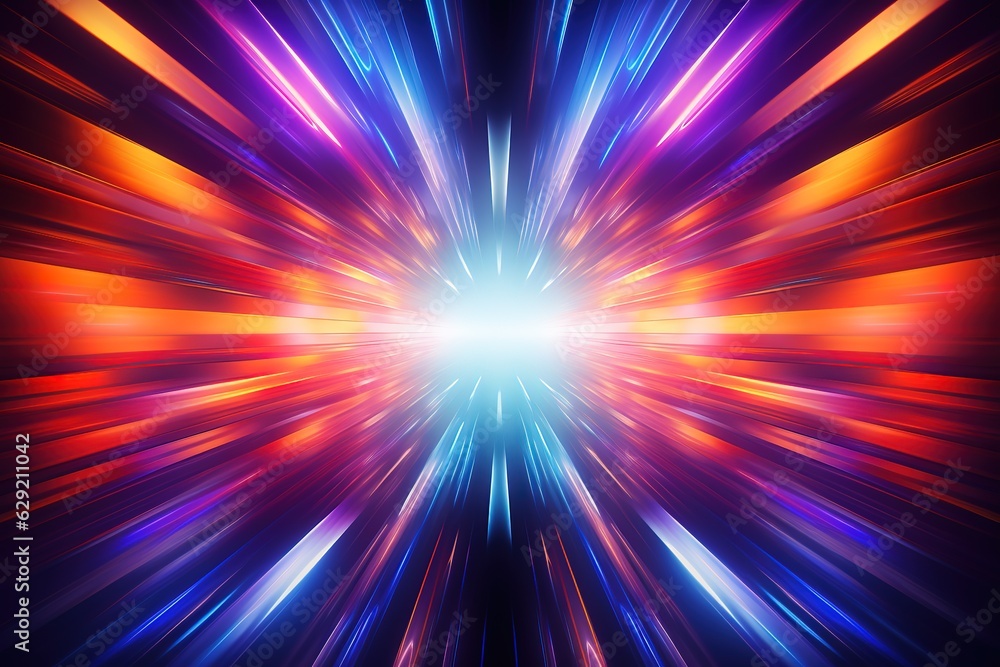 Obraz premium hypnotic chromatic image with rays