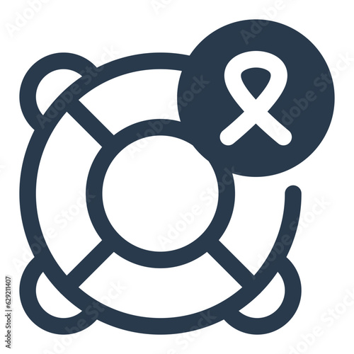 lifesaver and ribbon icon