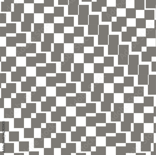 Small squares form a geometric pattern with a unique arrangement side by side