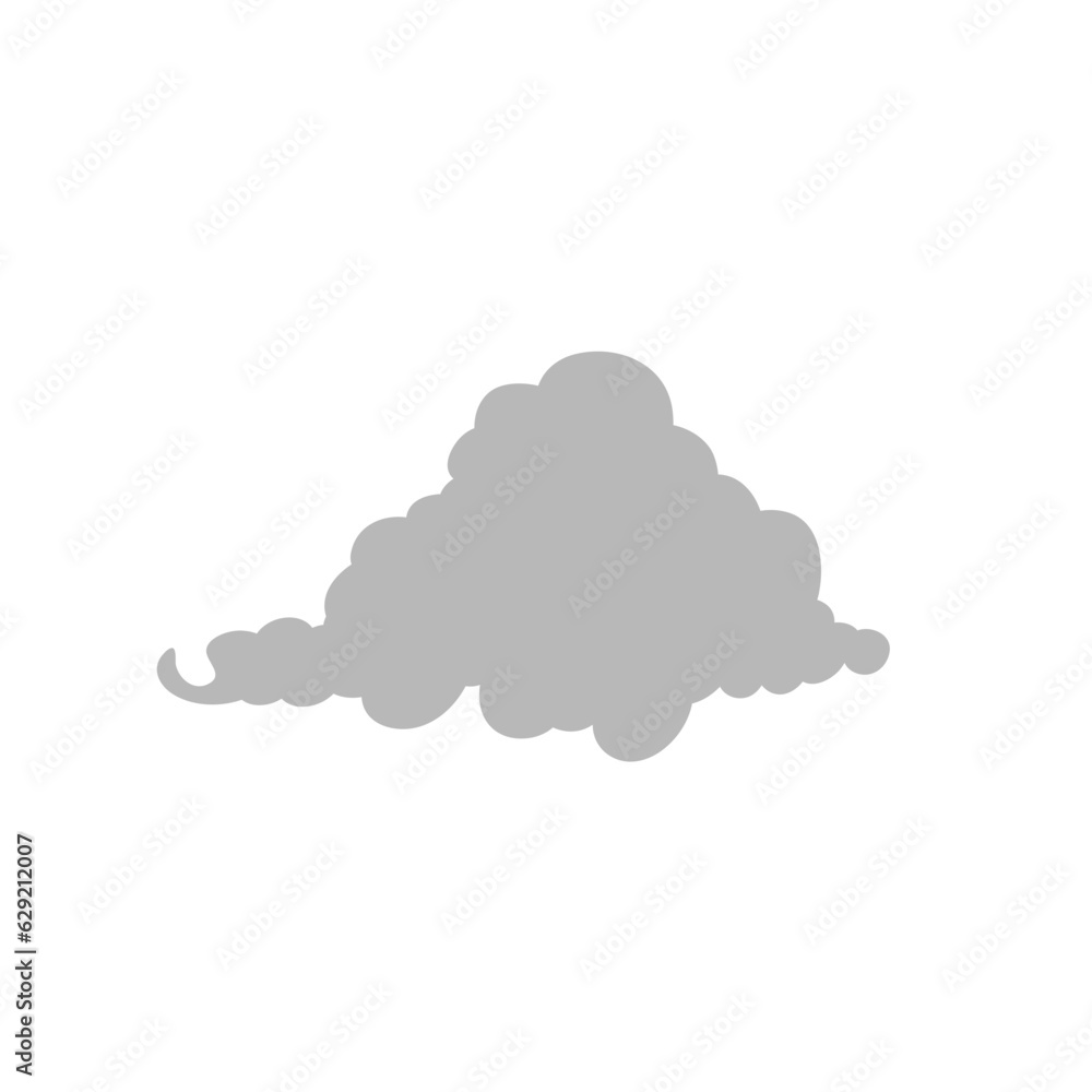 Cartoon overcast cloud vector. vector illustration Cartoon overcast cloud vector. vector illustration