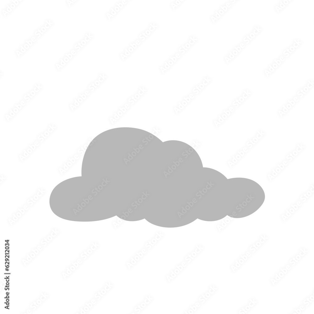 Cartoon overcast cloud vector. vector illustration Cartoon overcast cloud vector. vector illustration