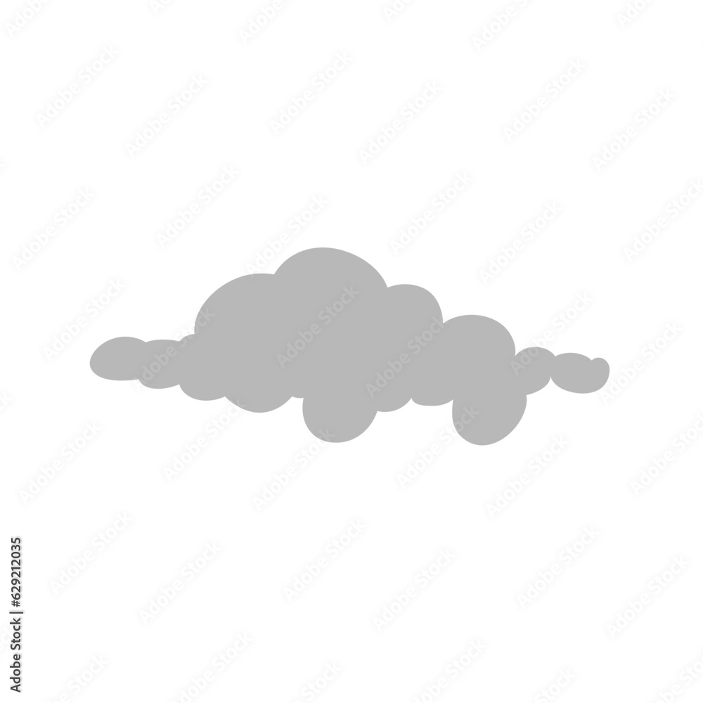 Cartoon overcast cloud vector. vector illustration Cartoon overcast cloud vector. vector illustration