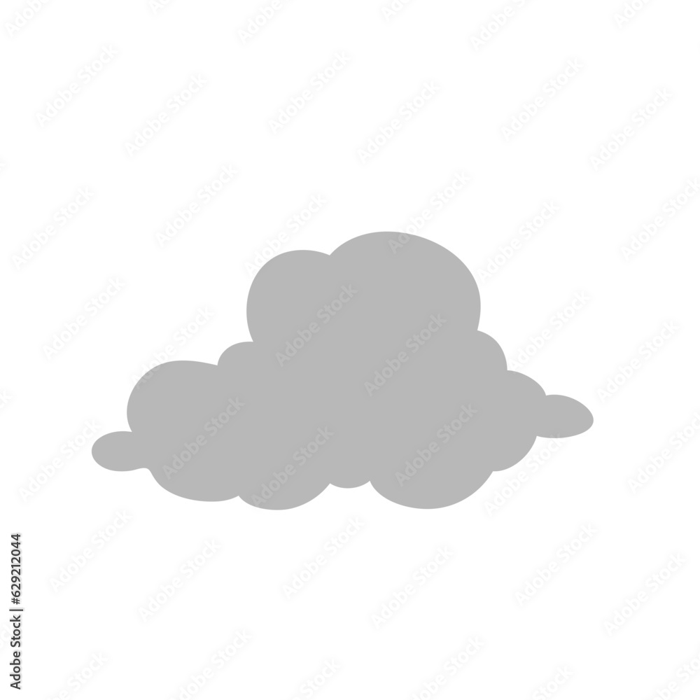 Cartoon overcast cloud vector. vector illustration Cartoon overcast cloud vector. vector illustration