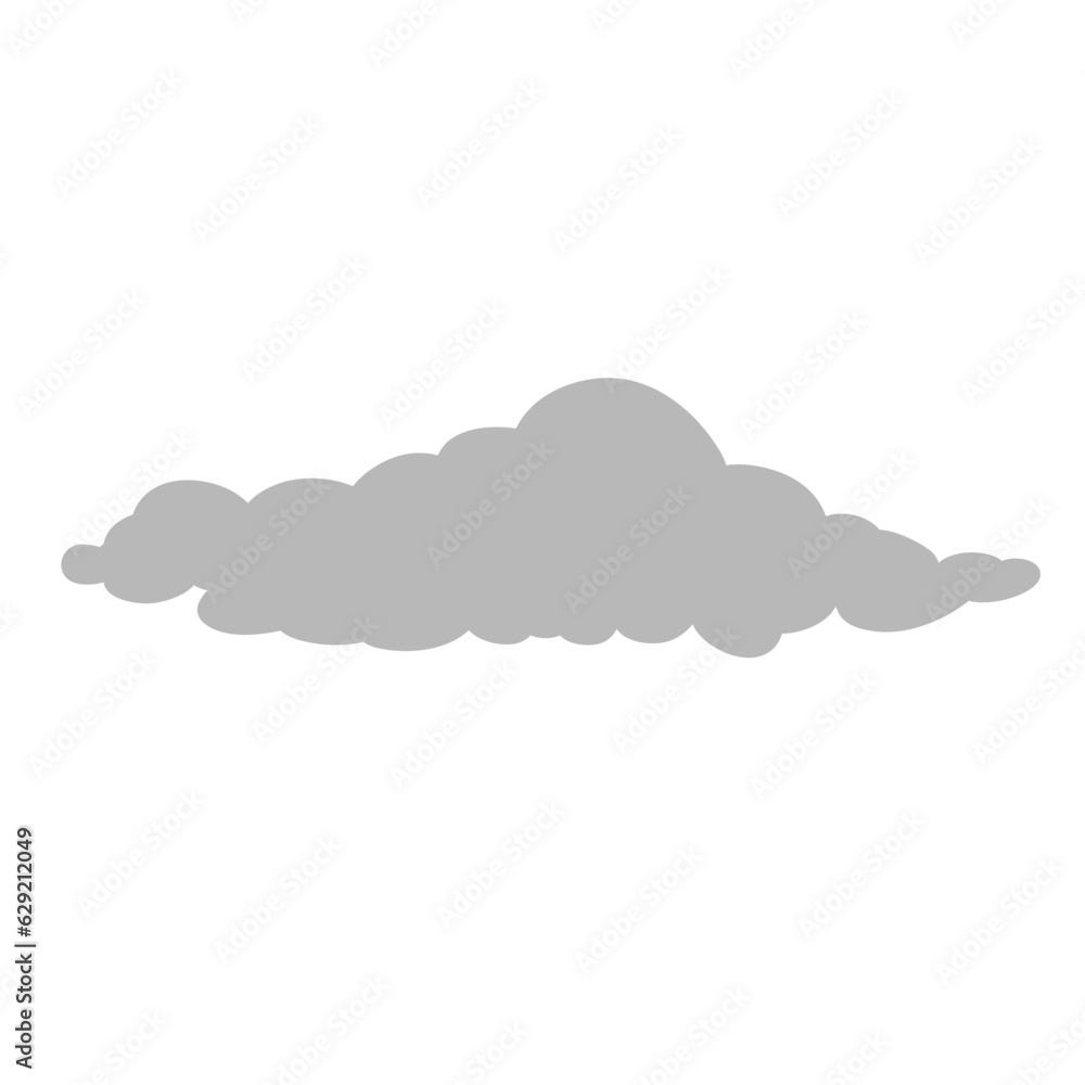 Cartoon overcast cloud vector. vector illustration Cartoon overcast cloud vector. vector illustration