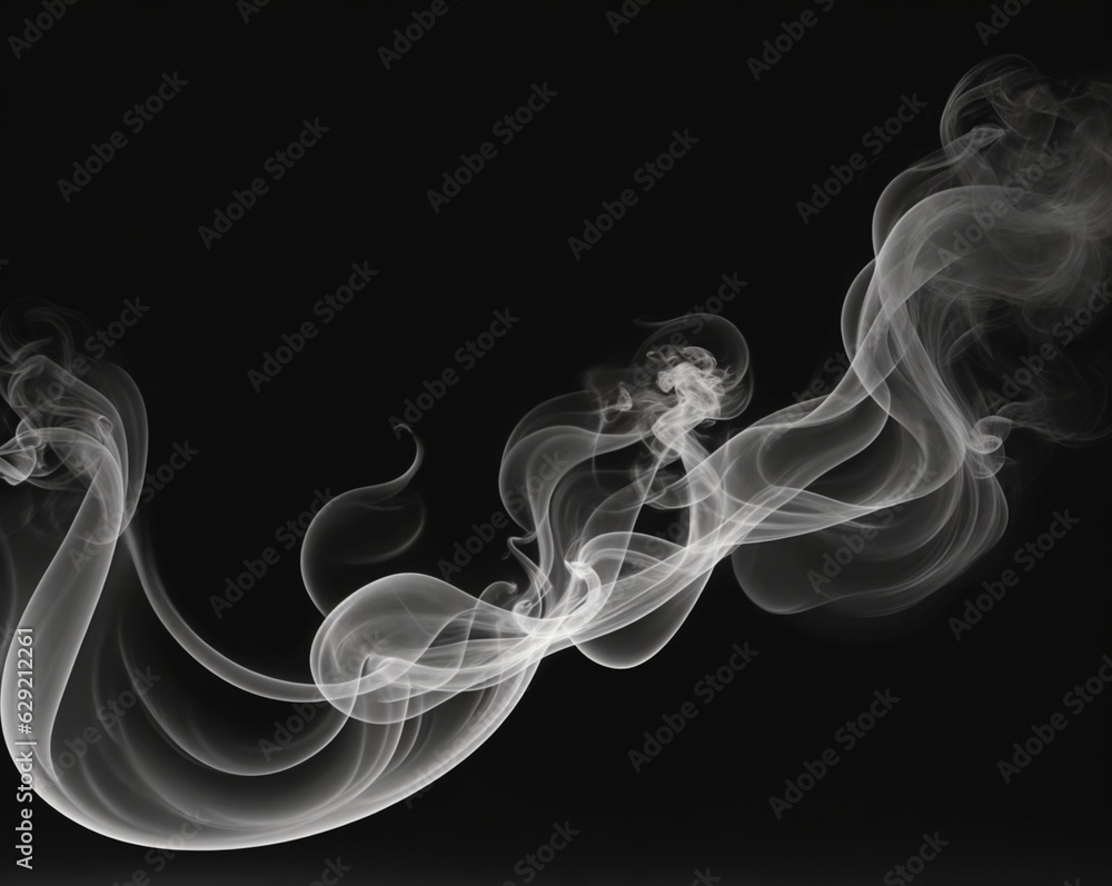 smoke on black background smoke on black background