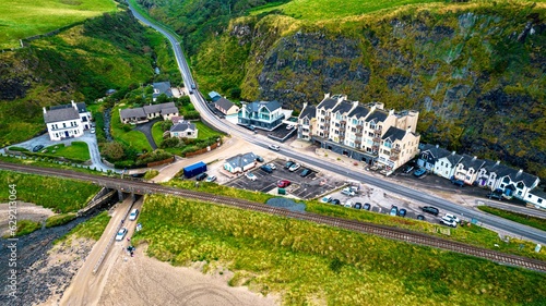 Aerial view of the hotels near Downhill House. Castlerock, North photo