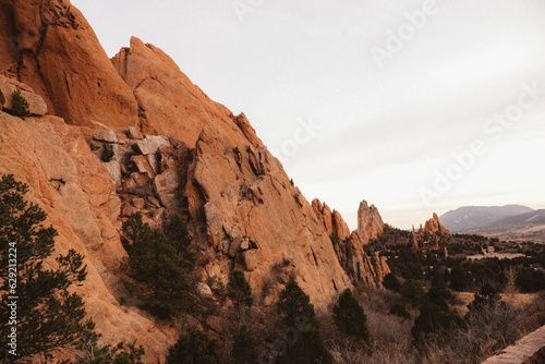 Rocky mountain landscape in Garden of the Gods in Colorado
