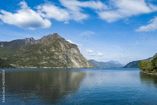 Como lake in Italy  view from Lecco