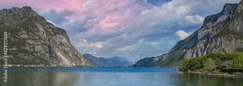 Como lake in Italy, view from Lecco photo