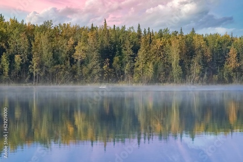 Yukon in Canada, wild landscape in autumn 