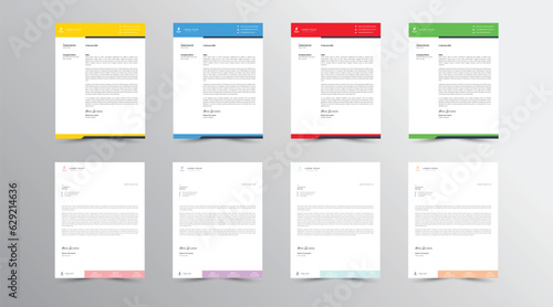 Letterhead Design Template. set Abstract Letterhead Design, Modern Business Letterhead Design Template
