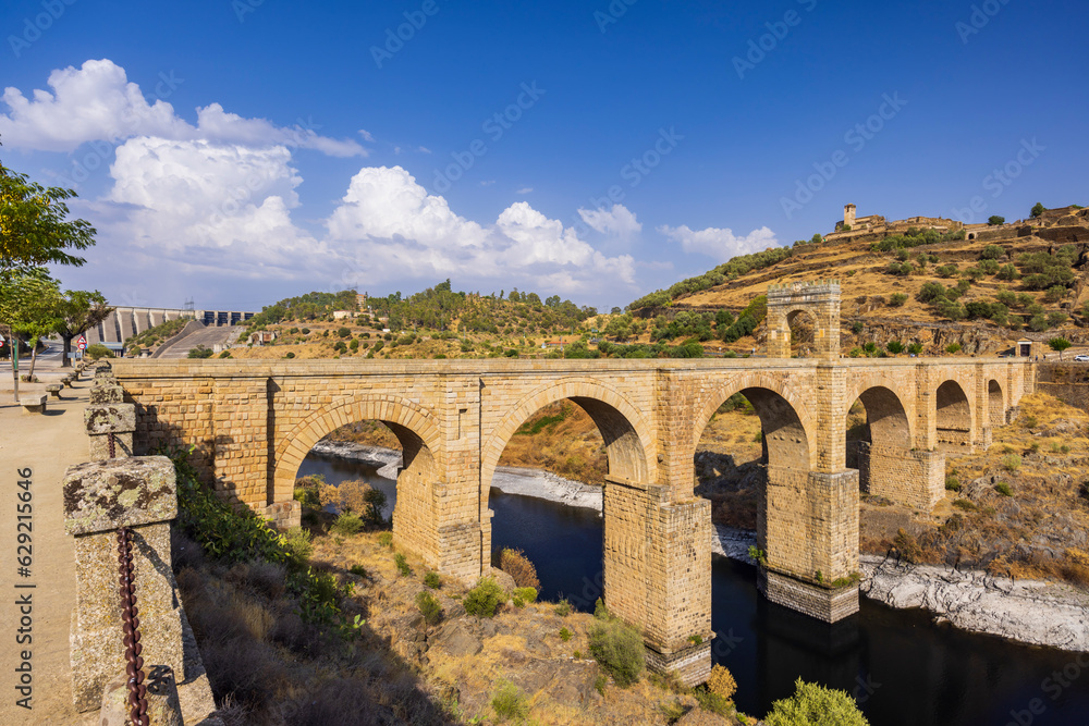 Alcantara bridge (Puente de Alcantara) Roman bridge,  Alcantara, Extremadura, Spain