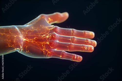 Inflammation of joint and hand, concept of joint pain and hand problems
