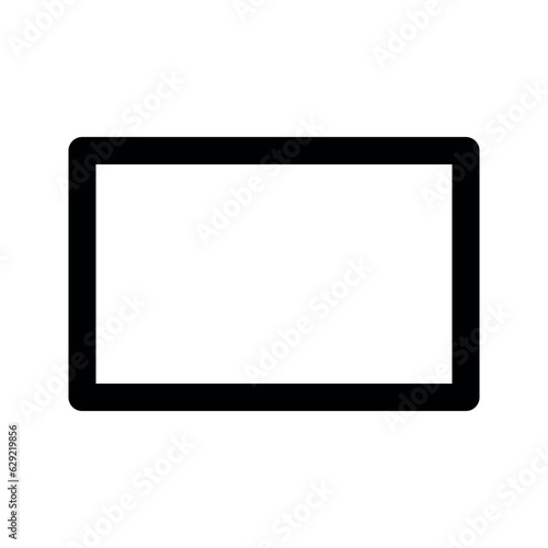 Illustration vector graphic icon of Rectangle. Outline Style Icon. Shape Themed Icon. Vector illustration isolated on white background. Perfect for website or application design.