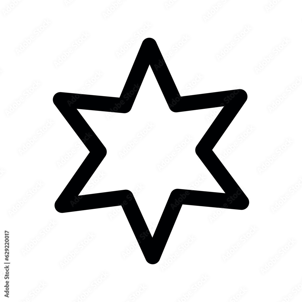 Illustration vector graphic icon of Star. Outline Style Icon. Shape Themed Icon. Vector illustration isolated on white background. Perfect for website or application design.