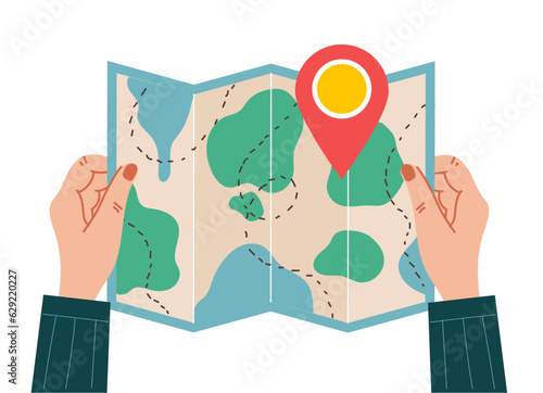 Map geography navigator gps location pin abstract concept. Vector graphic design illustration