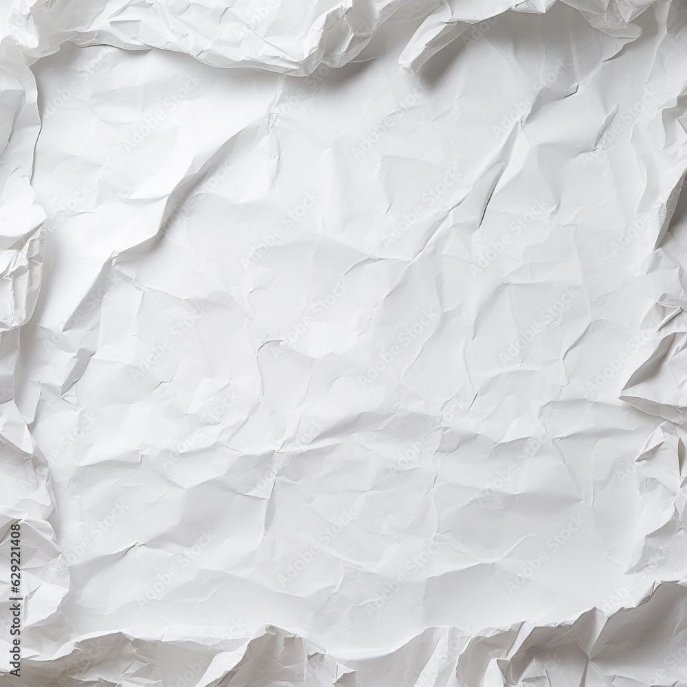 Paper which is crumpled white background screen Paper which is crumpled white background screen