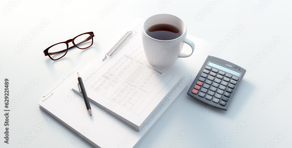3d modeling a white paper report with coffee in the office desk hd wallpaper .Generative Ai content 3d modeling a white paper report with coffee in the office desk hd wallpaper .Generative Ai content