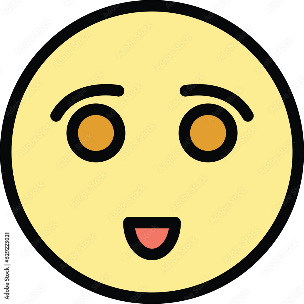 Satisfaction emoji icon outline vector. Happy level. Smile customer color flat Satisfaction emoji icon outline vector. Happy level. Smile customer color flat
