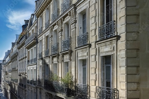 Paris, beautiful building in a luxury district 