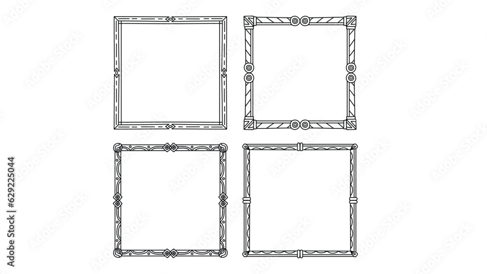 custom made wallpaper toronto digitalOrnamental frames with corners in different style