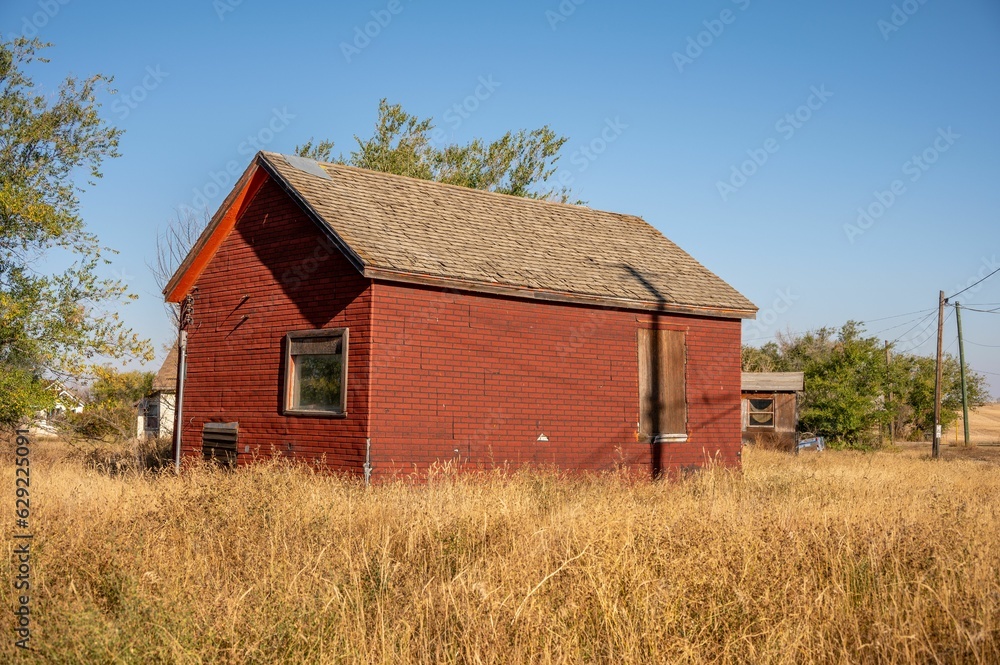 Old abandoned house in the declining rural town of Sibbald Old abandoned house in the declining rural town of Sibbald