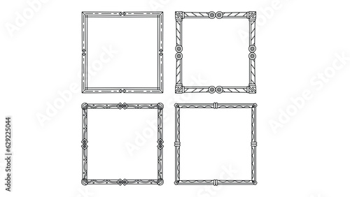 Wallpaper Mural Ornamental frames with corners in different style Torontodigital.ca