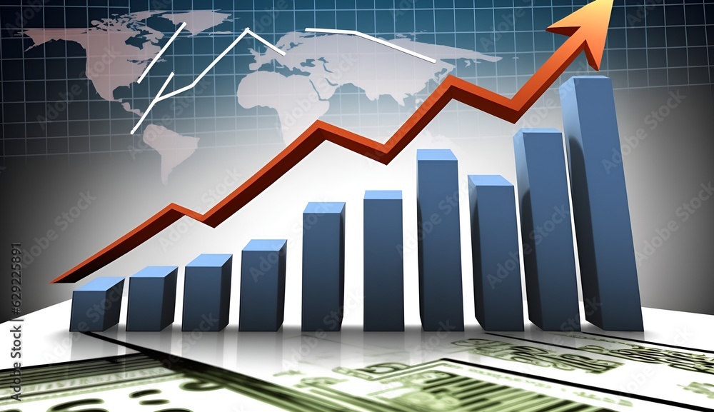 Increasing Graph Upward, charts climbing, increasing profits [Generative AI] 