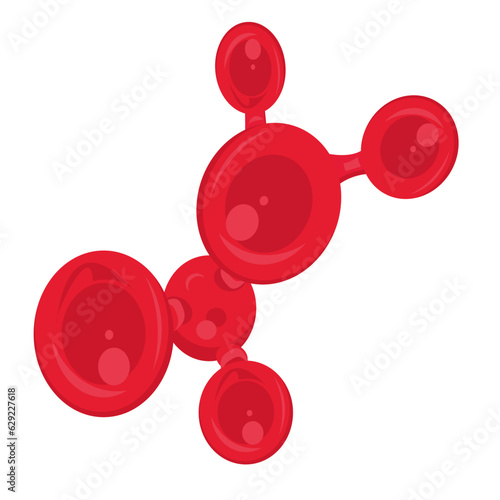 3d model of molecule in red