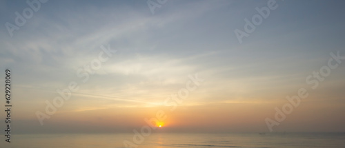 Natural blurred sunrise backgrounds over the sea