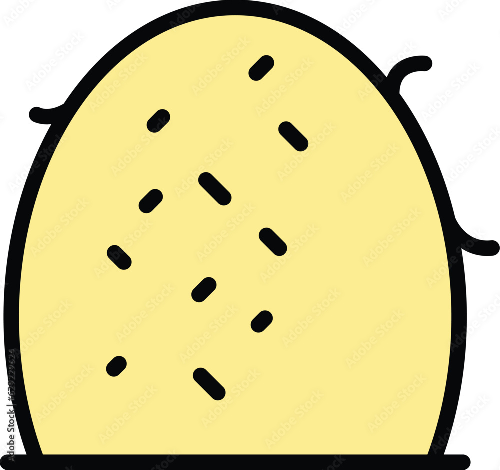 Farm bales icon outline vector. Hay bale. Grass stack color flat Farm bales icon outline vector. Hay bale. Grass stack color flat