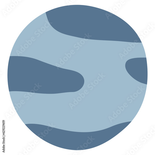 Neptune Single 1 cute on a white background, vector illustration.
