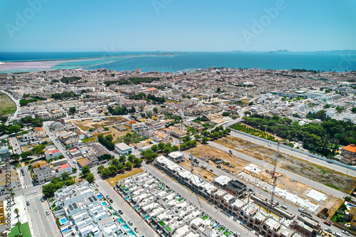 Panoramic daytime view of San Pedro del Pinatar townscape