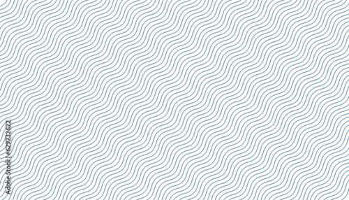 Waves seamless curvy pattern, simple wavy line seamless pattern background, abstract modern minimal background, ocean sea water blue wave stripes texture - stock vector