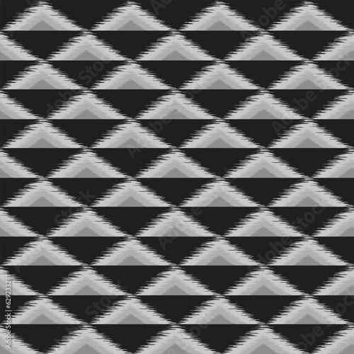 Ikat ethnic zigzag seamless pattern design. Aztec fabric carpet ornament textile geometric vector illustrations background