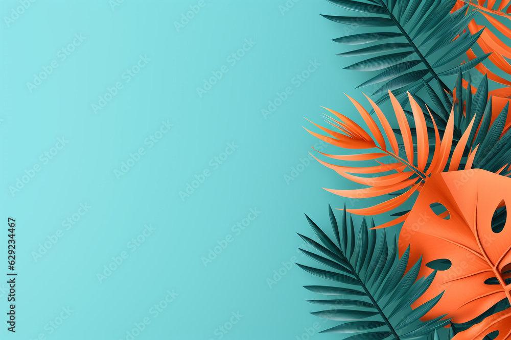 Minimal tropical leaves background