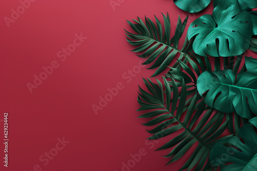 Minimal tropical leaves background