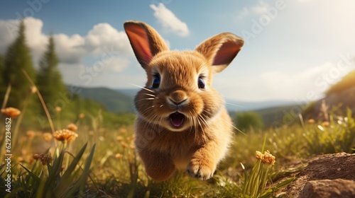 cute bunny is running © vie_art