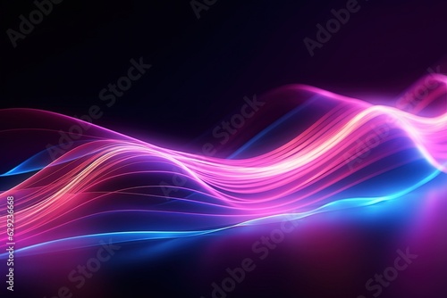 abstract futuristic background with pink blue glowing neon moving high speed wave lines and bokeh lights. Data transfer concept Fantastic wallpaper