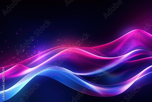 abstract futuristic background with pink blue glowing neon moving high speed wave lines and bokeh lights. Data transfer concept Fantastic wallpaper