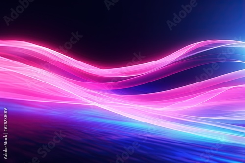 abstract futuristic background with pink blue glowing neon moving high speed wave lines and bokeh lights. Data transfer concept Fantastic wallpaper