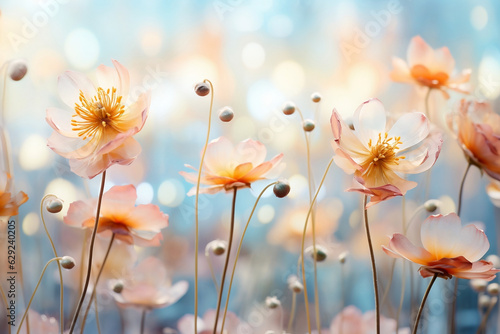 Whimsical Blooms: Captivating Spring Flowers with Dreamy Bokeh © ELmidoi-AI