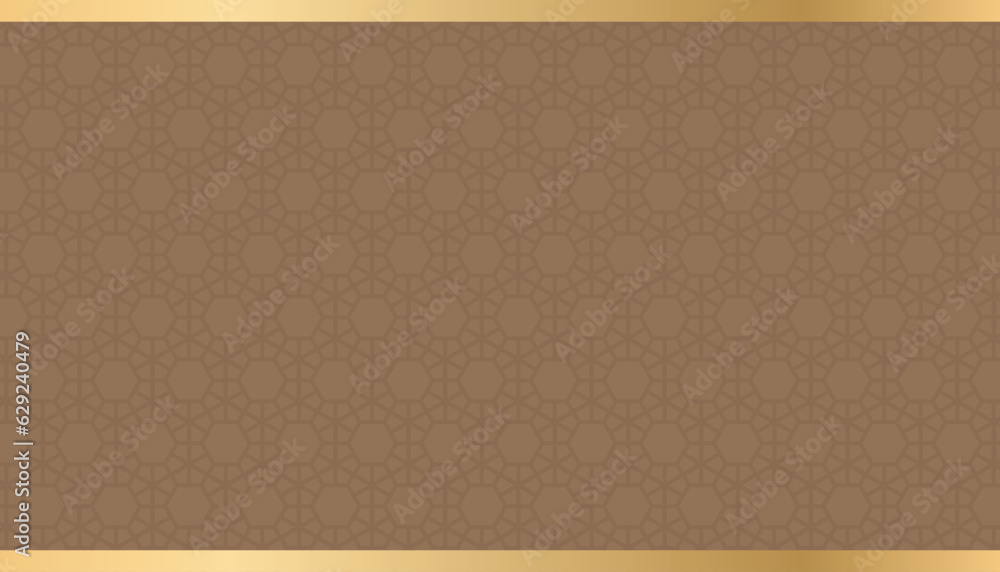 Fototapeta premium Golden pattern background. Golden background with a seamless pattern for your design. Modern pattern background